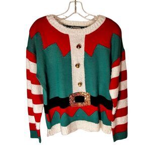 Christmas Sweater Elf with Bells Major Label New With Tags Size Medium
